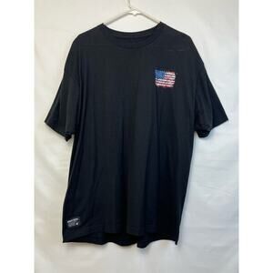 Howitzer Men’s 2XL Black Short Sleeve American Flag Graphic T-Shirt